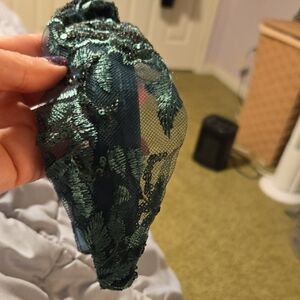 Elegant Green Sequin Headband